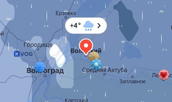 Резкое похолодание и дожди накрыли Волжский