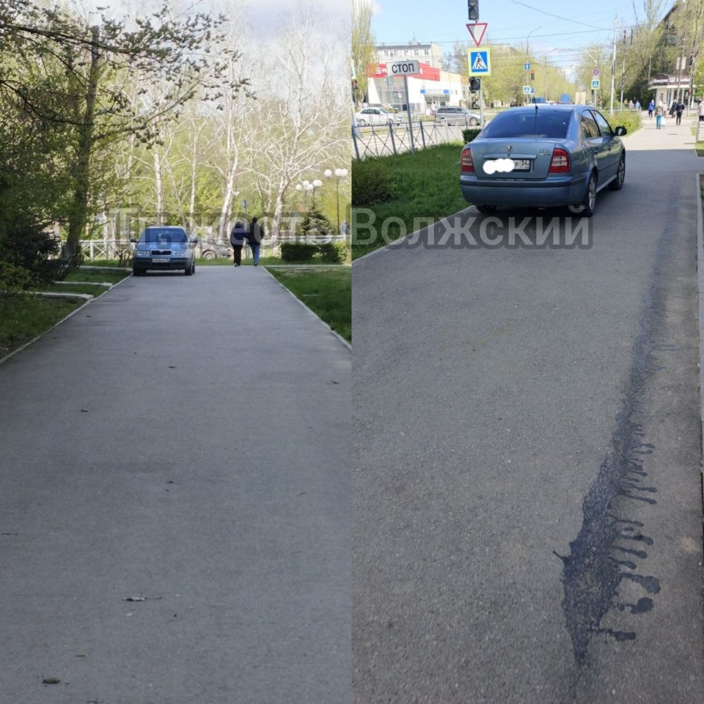 Водитель в 18-м микрорайоне Волжского проехал по тротуару: возмущение жителей