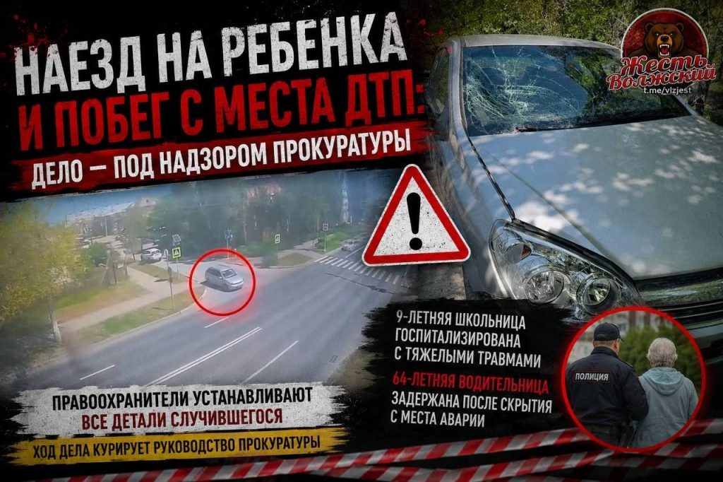 В Волжском пенсионерка сбила 9-летнюю девочку и скрылась с места ДТП
