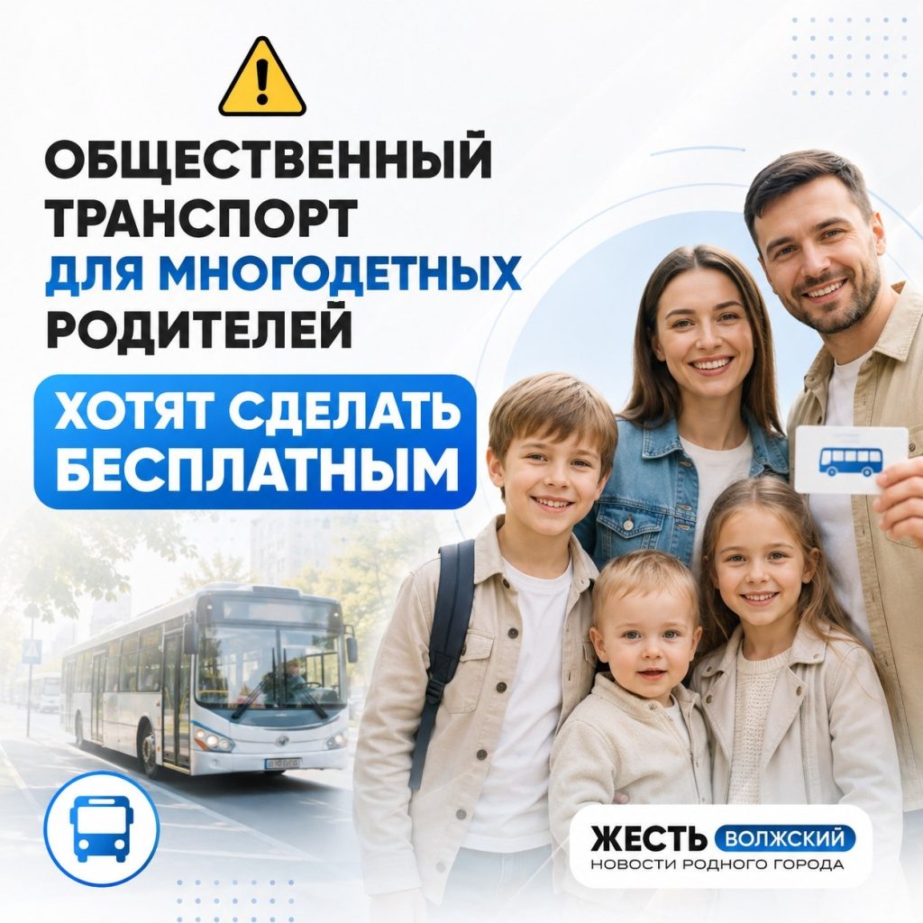 Для многодетных семей предложили ввести бесплатный проезд на транспорте по всей России