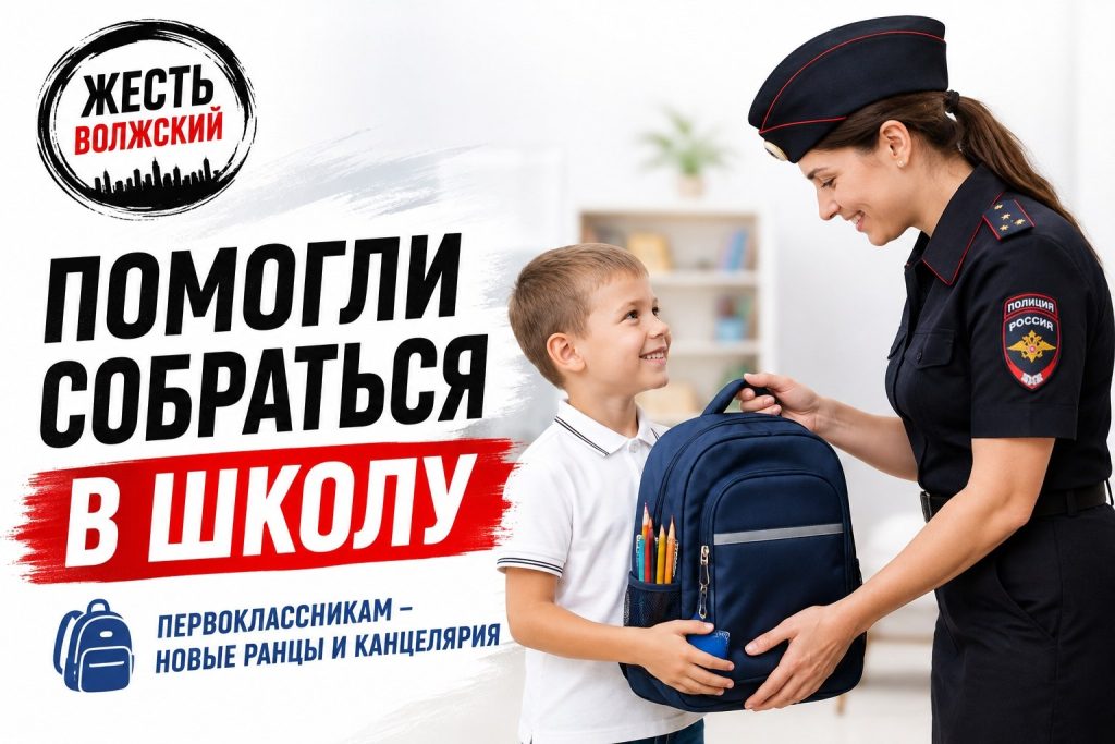 Волжские полицейские помогли будущим первоклассникам подготовиться к школе