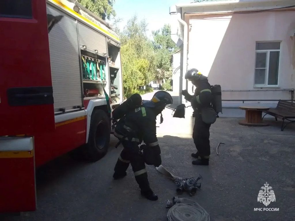 Пожарные учения в Волжском психоневрологическом интернате