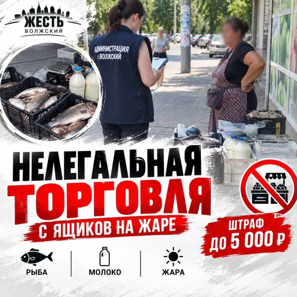 В Волжском пресекли нелегальную торговлю с ящиков