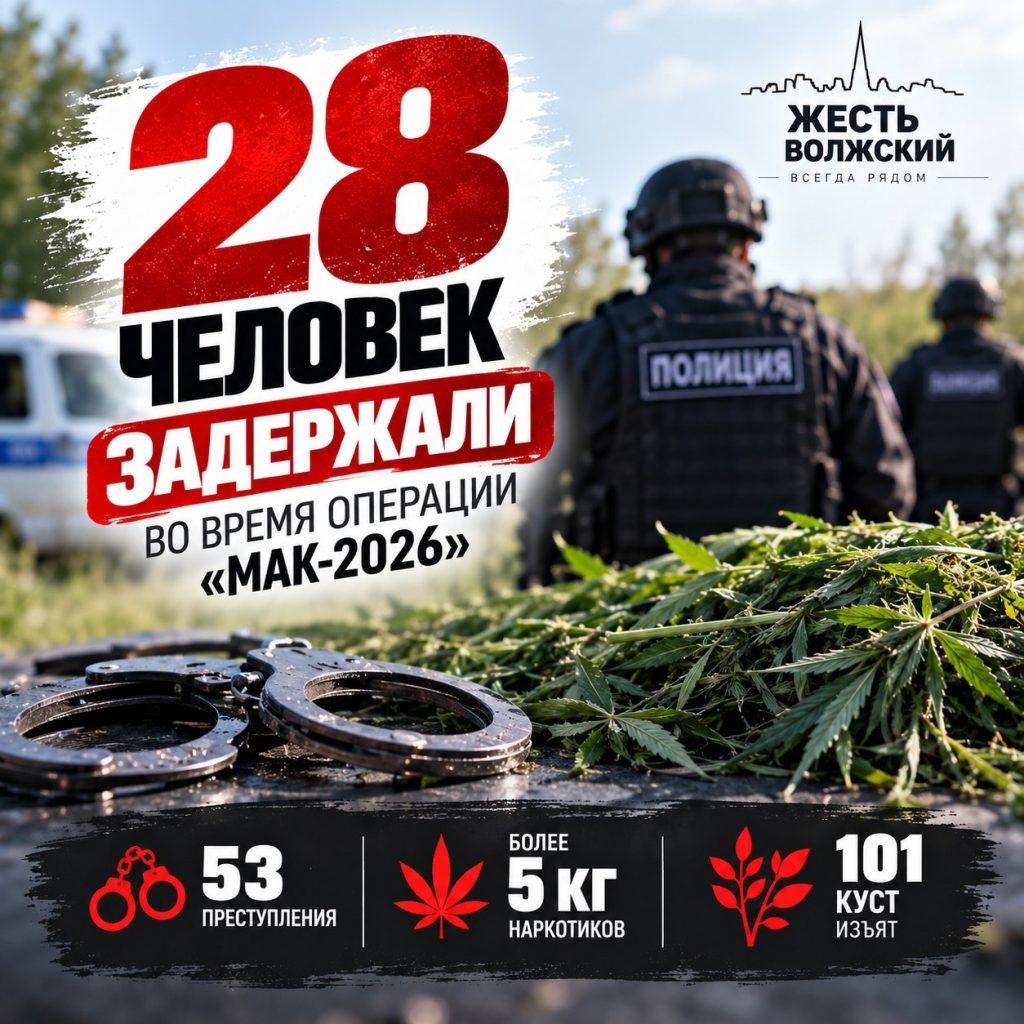 В Волгоградской области задержаны 28 человек в ходе операции «Мак-2026»