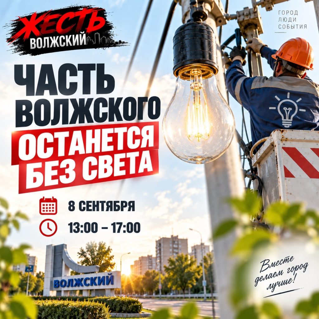 Жители Волжского временно останутся без света из-за ремонта