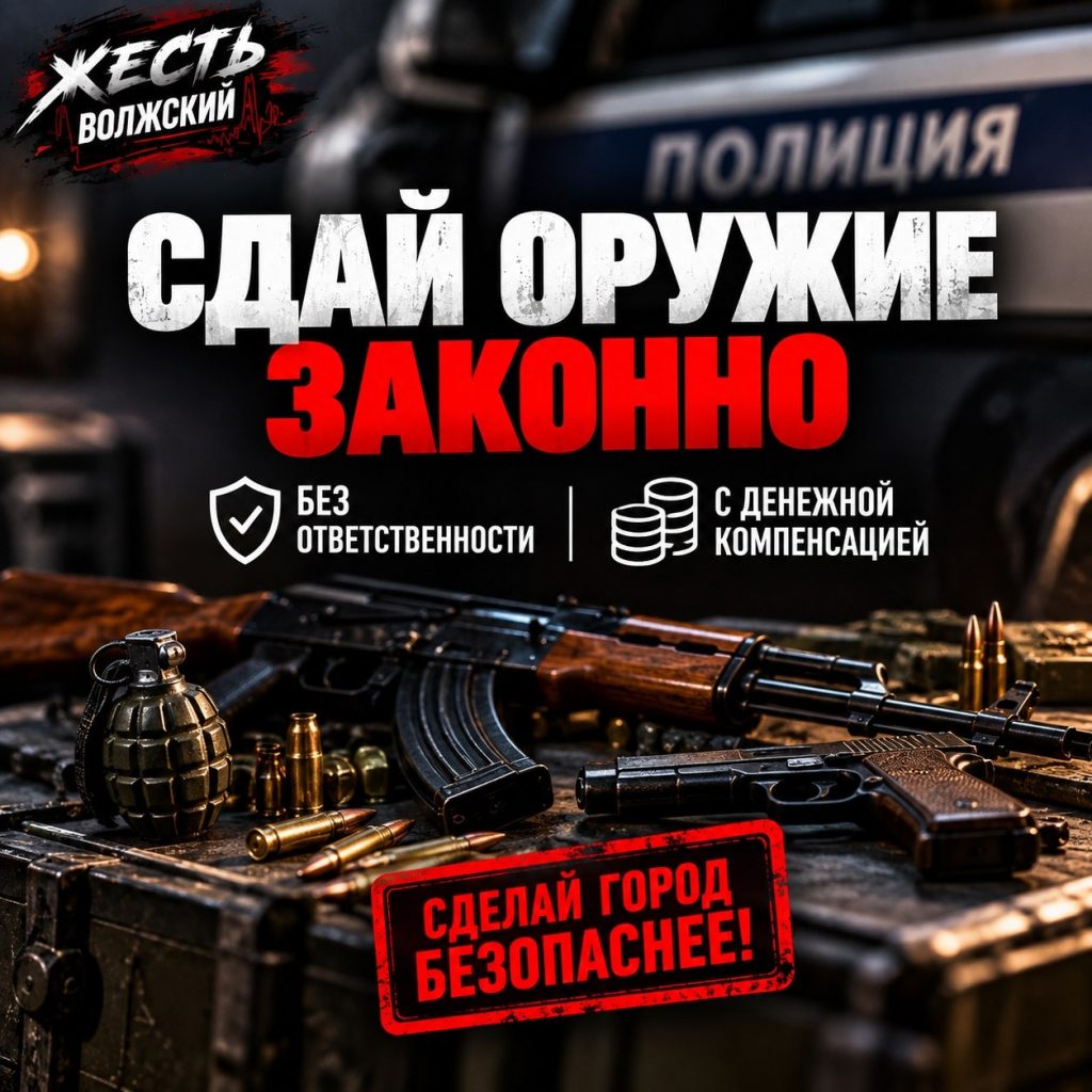 В Волжском можно добровольно сдать незаконное оружие — без наказания и с выплатой