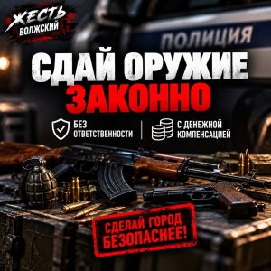 В Волжском можно добровольно сдать незаконное оружие — без наказания и с выплатой