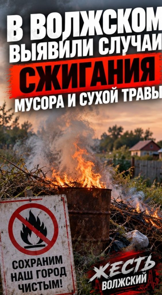 В Волжском с начала сентября выявили шесть случаев сжигания мусора