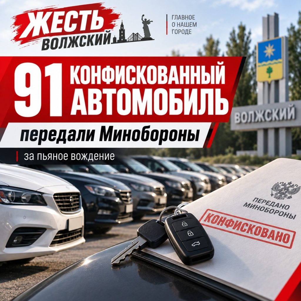 В Волгоградской области 91 конфискованный автомобиль передали военному ведомству
