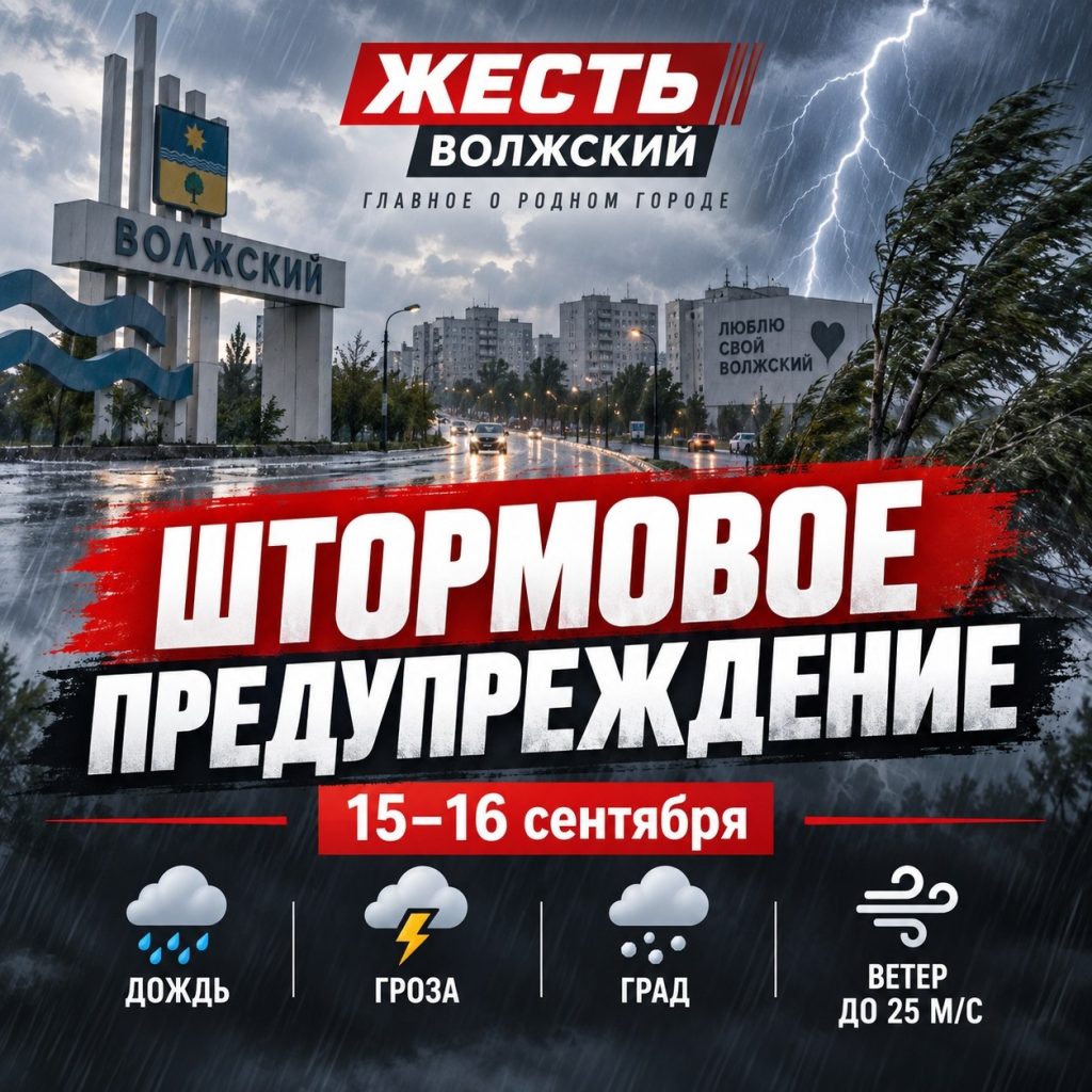 МЧС предупредило жителей Волгоградской области о штормовой погоде 15 и 16 сентября