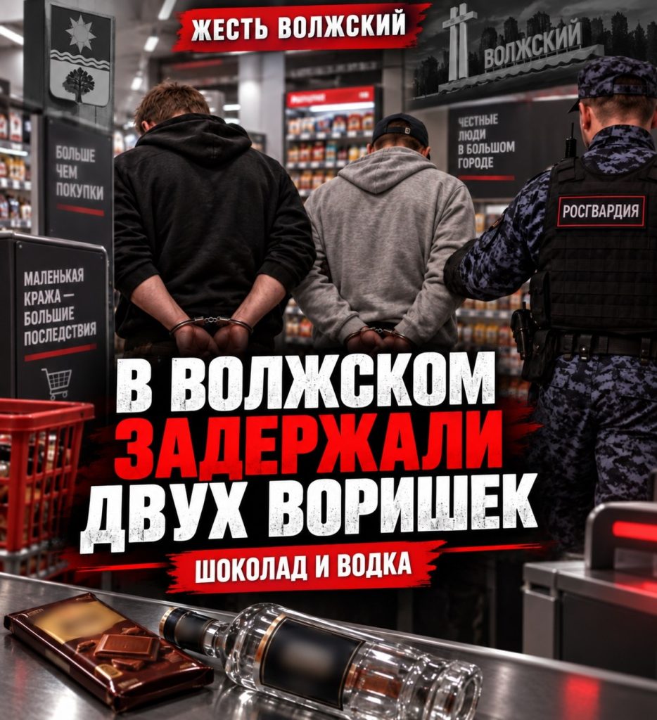 В Волжском росгвардейцы задержали двух мужчин за попытку кражи из магазинов