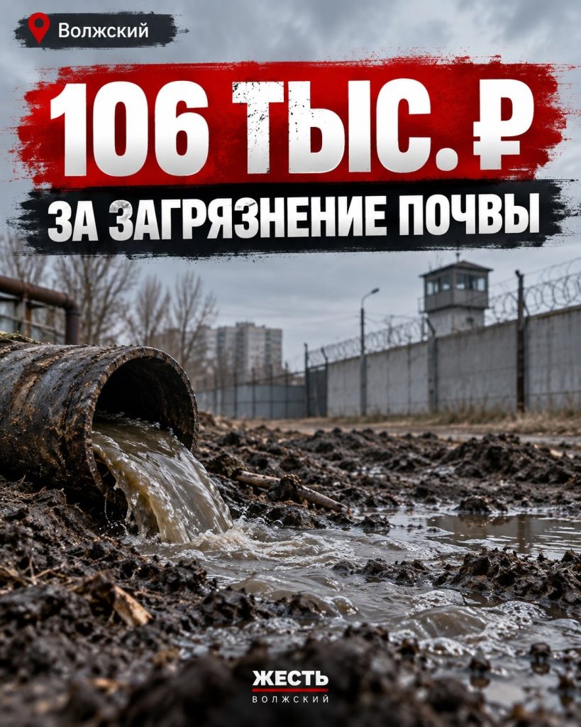 Исправительная колония в Волжском заплатила 106 тысяч рублей за загрязнение почвы из-за протечки канализации