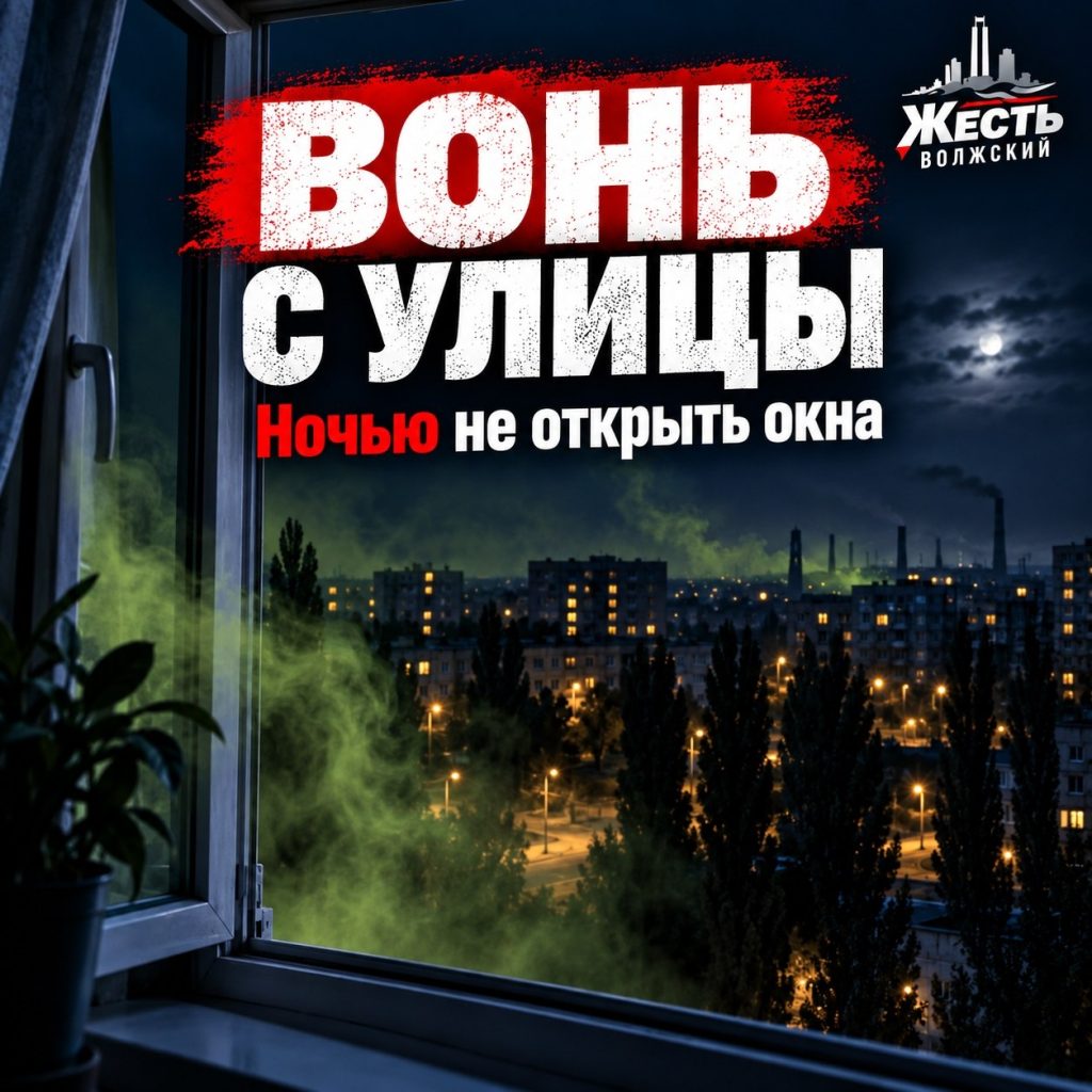 Жители Волжского вновь столкнулись с резким запахом в ночное время