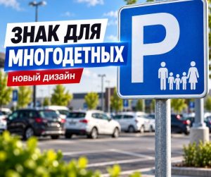 Для многодетных семей введут отдельный парковочный знак