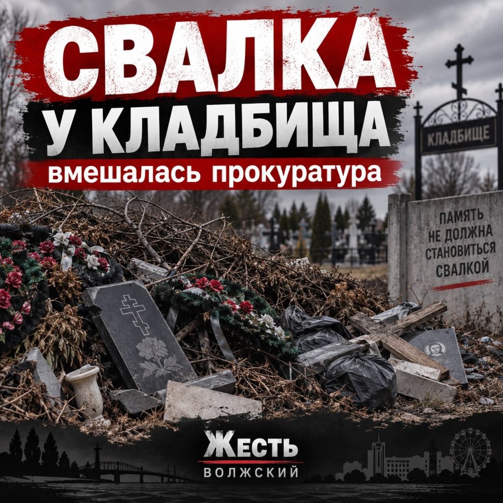 Свалка у кладбища в Волжском: прокуратура вмешалась в многолетнюю проблему
