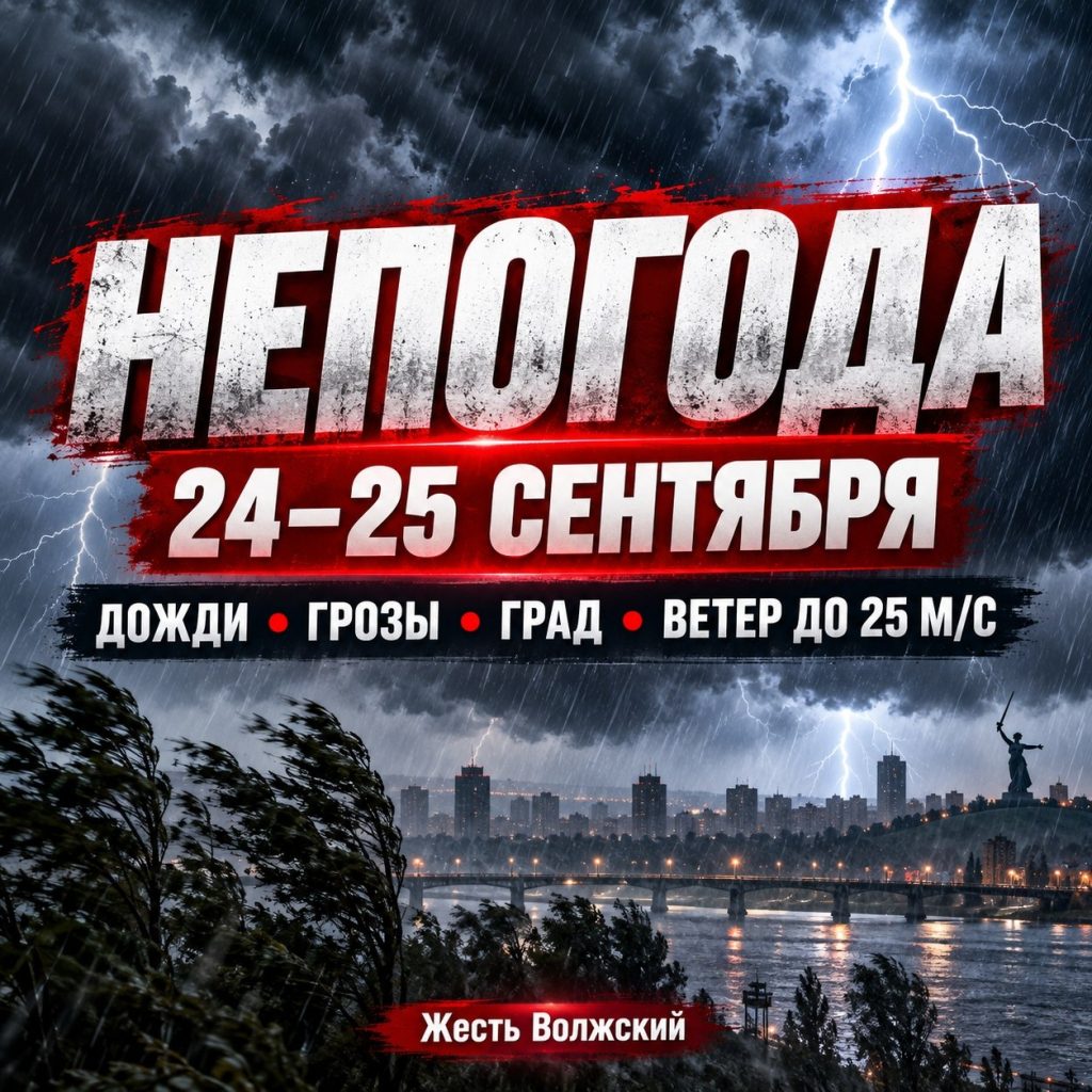 Непогода надвигается на Волгоградскую область: сильные дожди, грозы и град