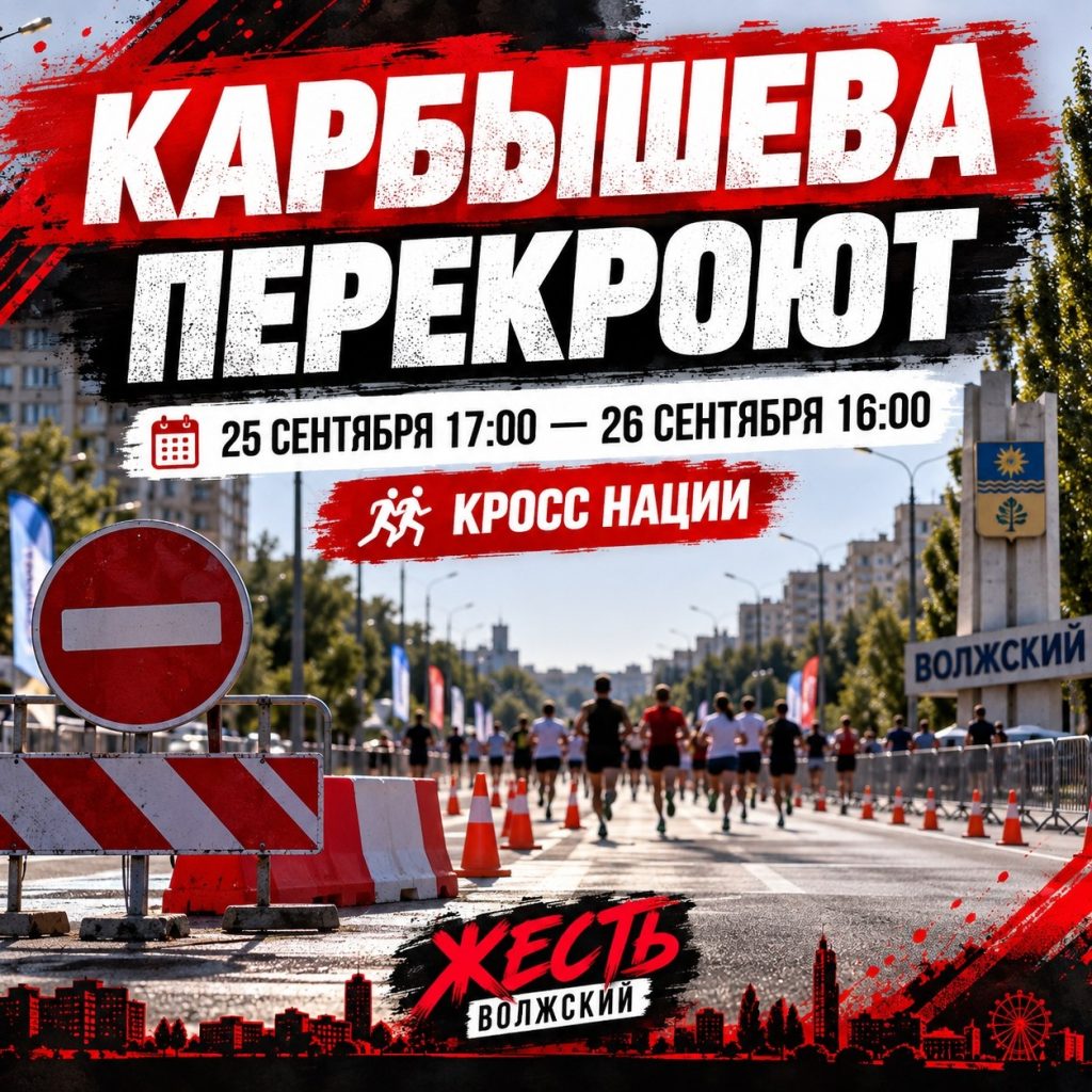 В Волжском перекроют участок улицы Карбышева из-за массового забега