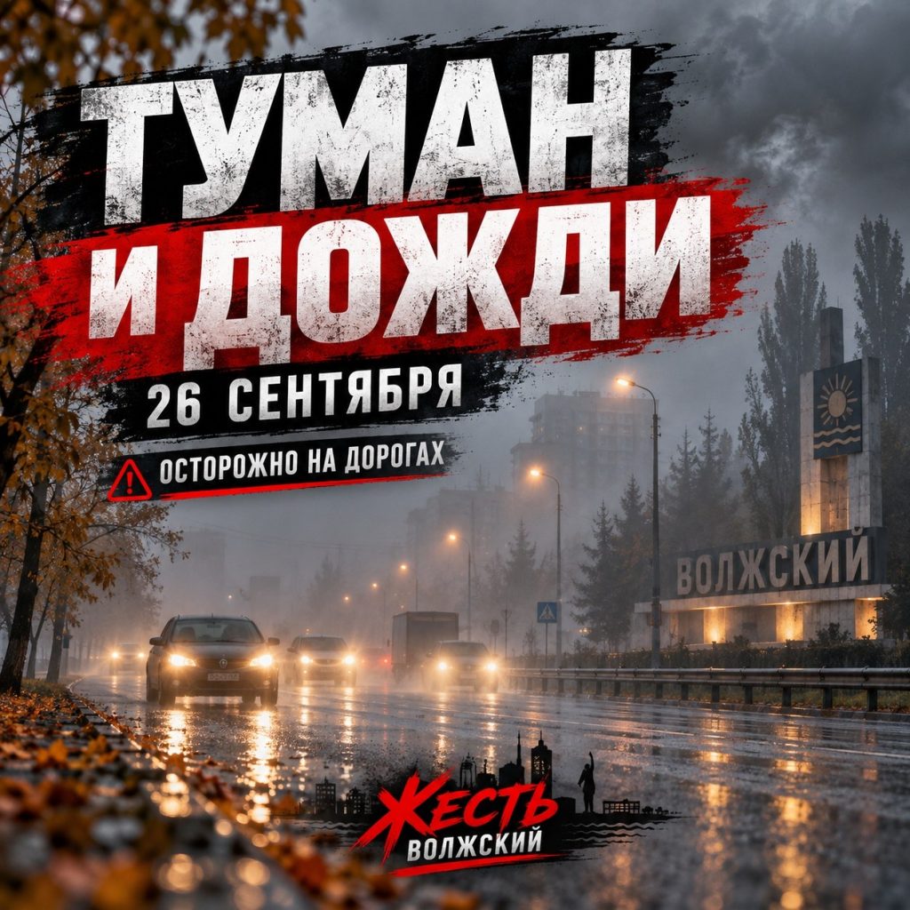 Густой туман и дожди накроют Волгоградскую область 26 сентября