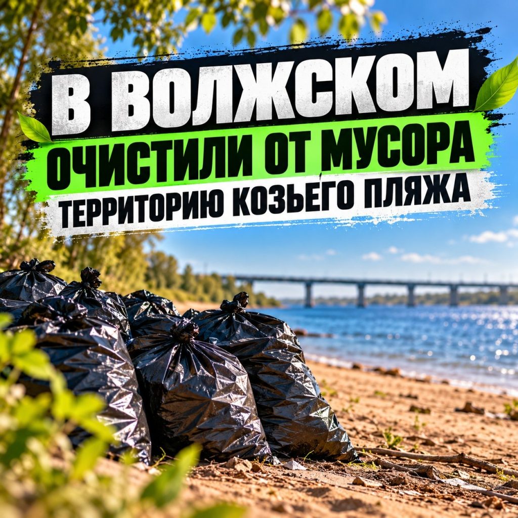 В Волжском активисты очистили от мусора территорию Козьего пляжа