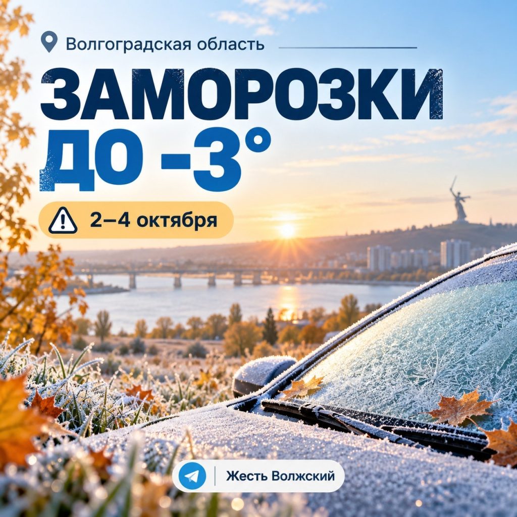 В Волгоградской области ожидаются заморозки до -3°C
