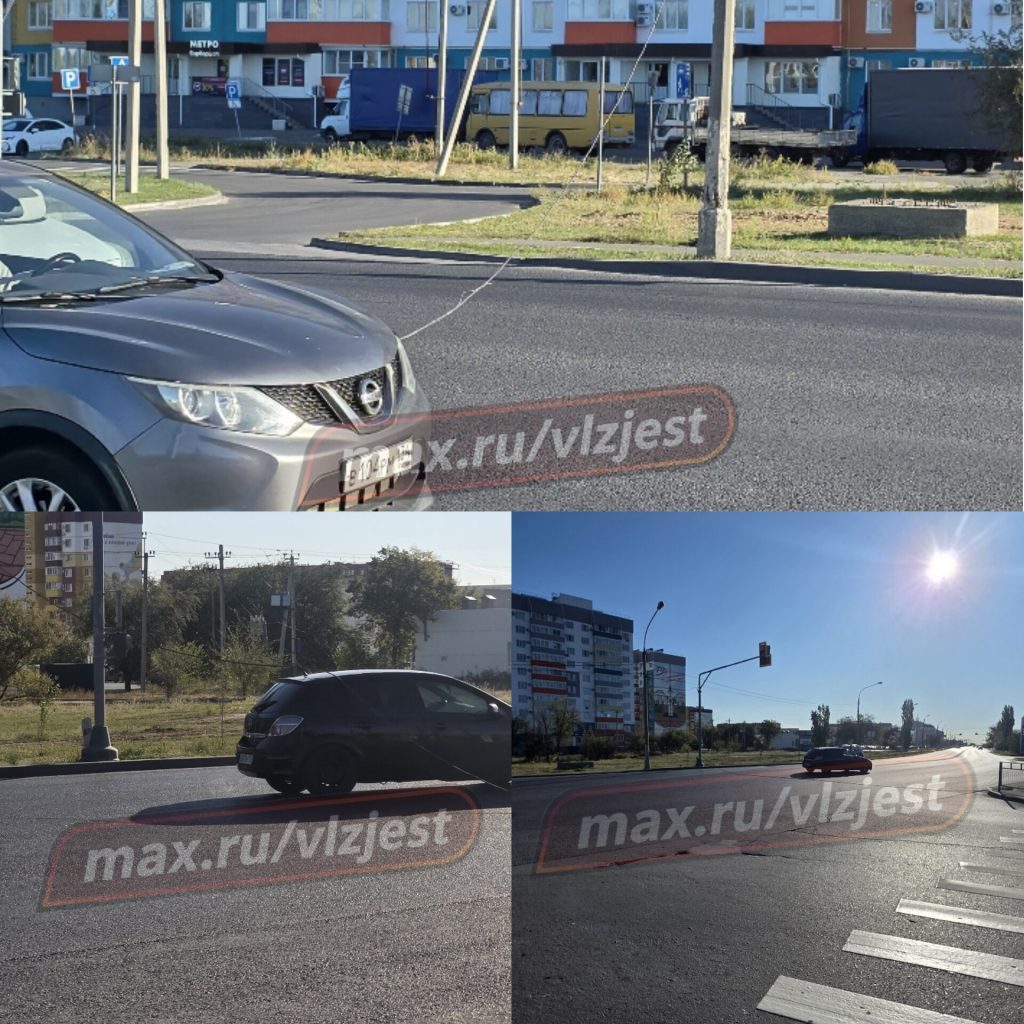 В Волжском на дороге возле «Добростроя» провис кабель