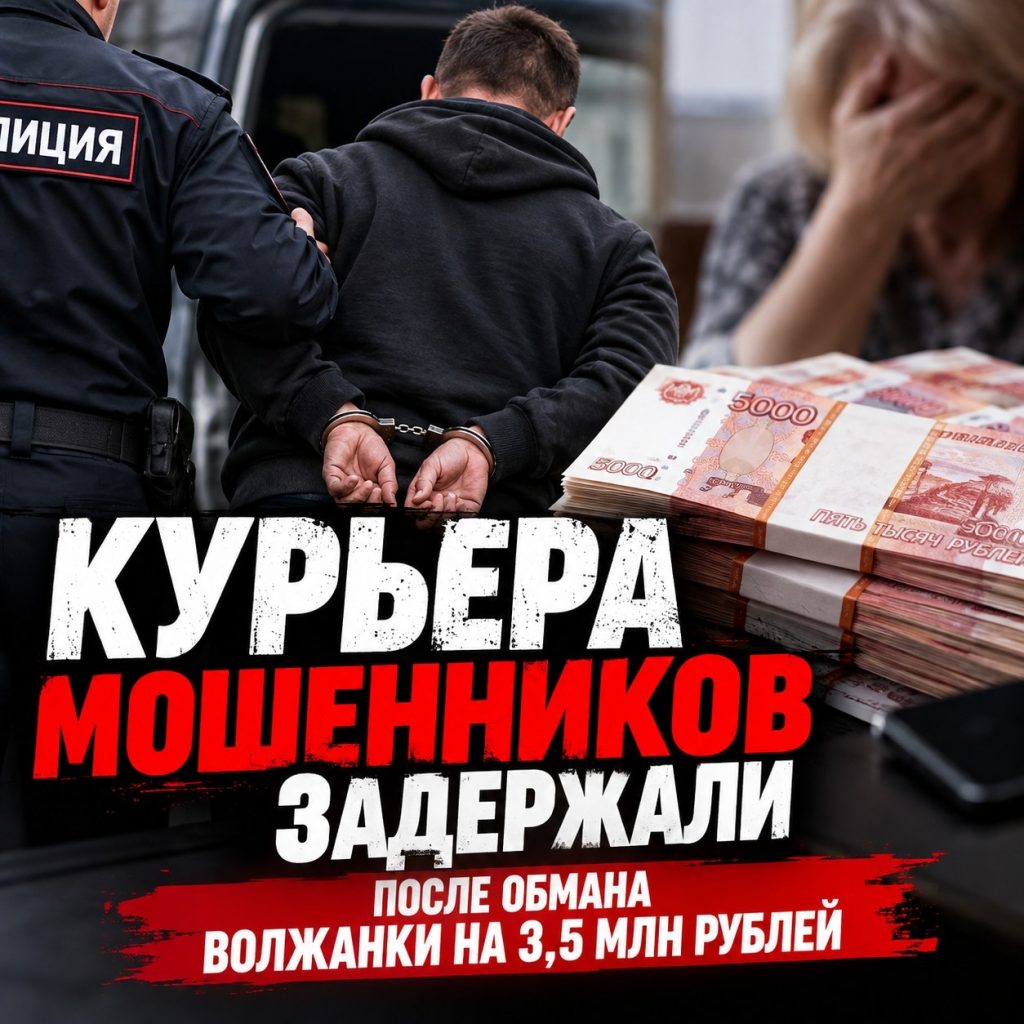 В Волжском мошенники обманули женщину на 3,5 млн рублей: курьер задержан