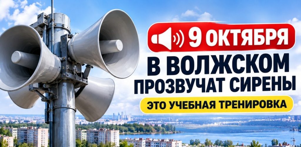 В Волжском 9 октября прозвучат учебные сирены