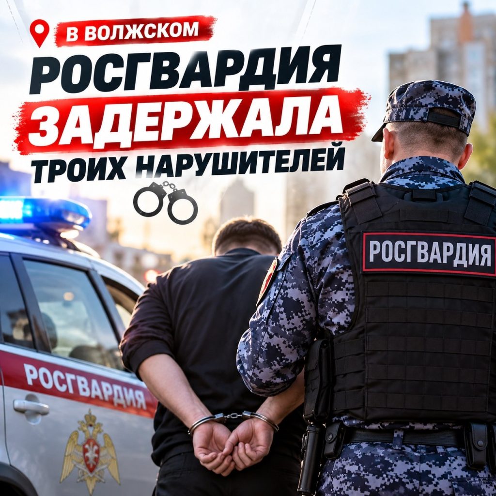 В Волжском Росгвардия задержала троих нарушителей за неделю