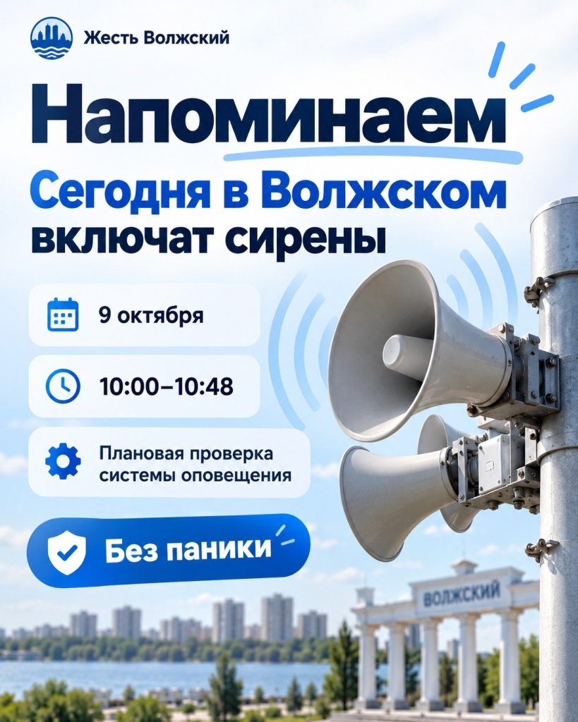 В Волжском сегодня проверят систему оповещения: что нужно знать