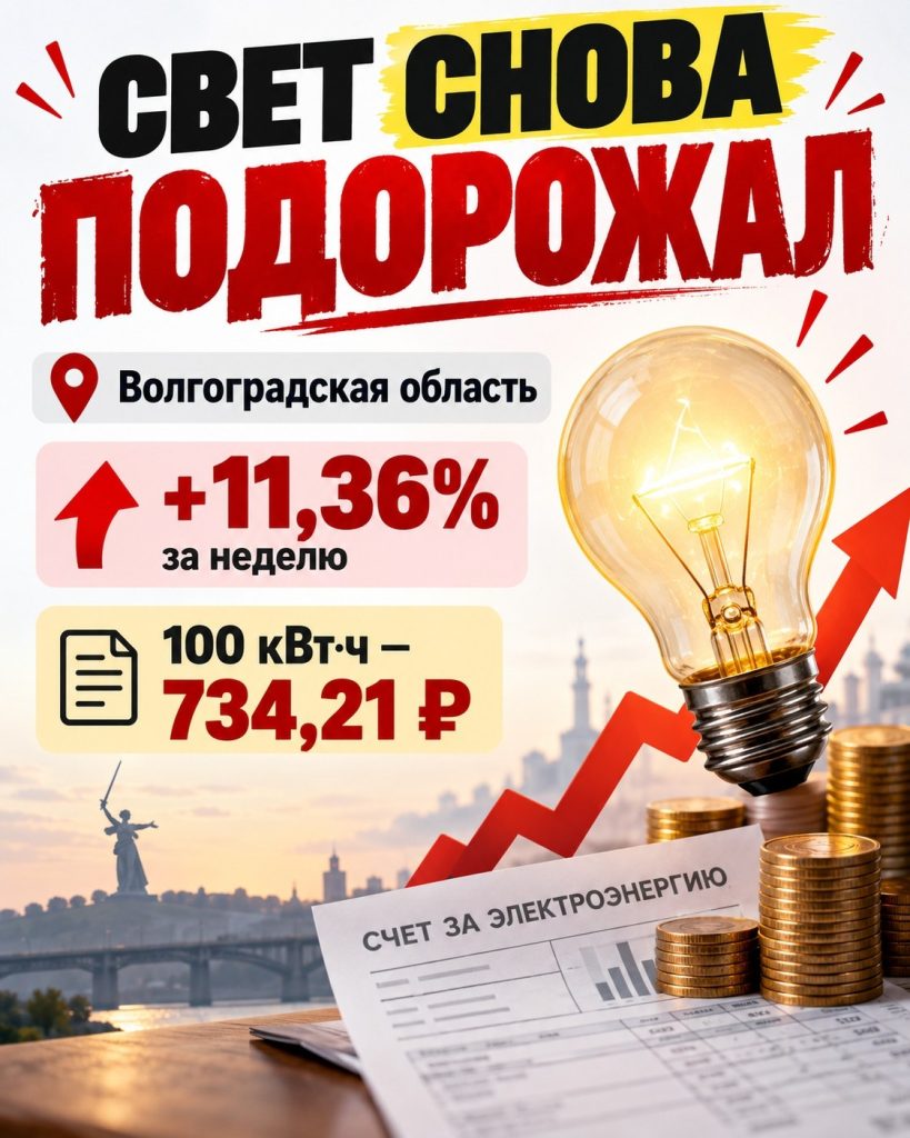 В Волгоградской области резко подорожала электроэнергия
