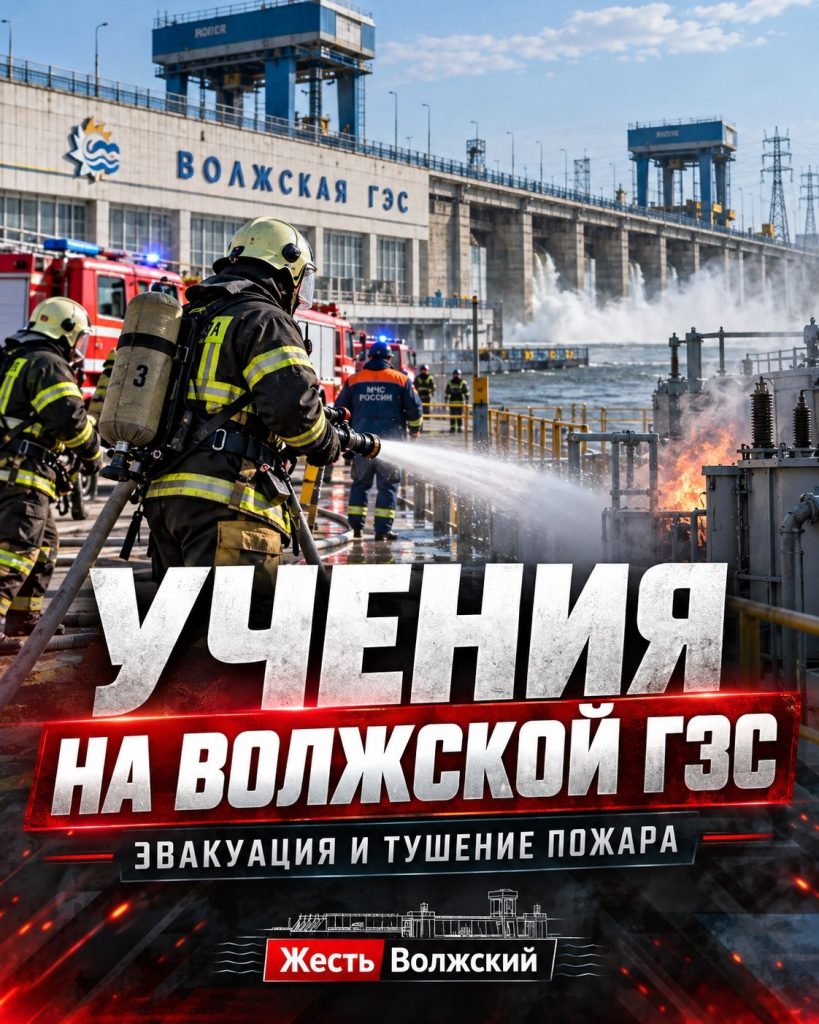 На Волжской ГЭС прошли учения по ликвидации последствий короткого замыкания