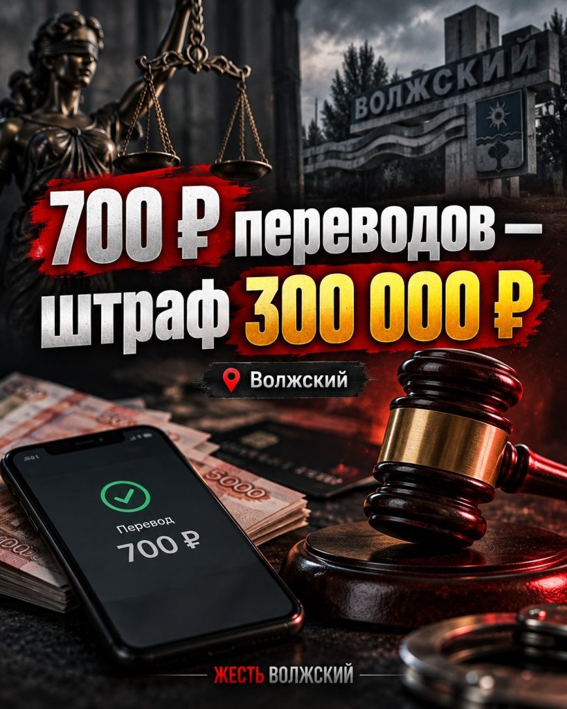Житель Волжского заплатит 300 тысяч рублей за переводы запрещённой организации