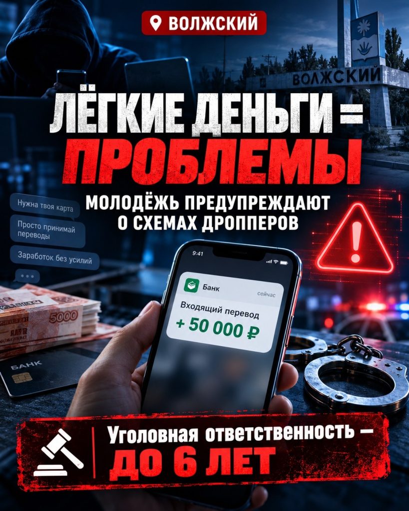 Волжским школьникам рассказали, как не стать дропперами