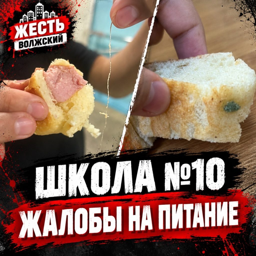 Родители школьников в Волжском жалуются на плесень и посторонние предметы в столовой