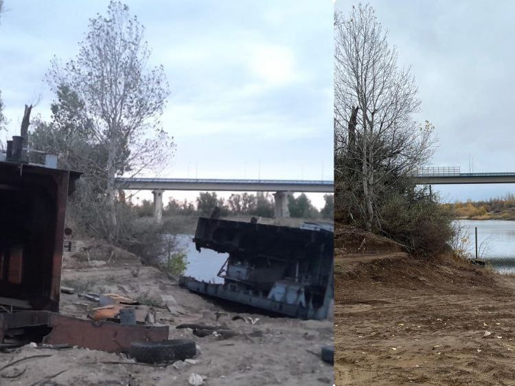 Заброшенные суда извлечены из реки Ахтубы и утилизированы