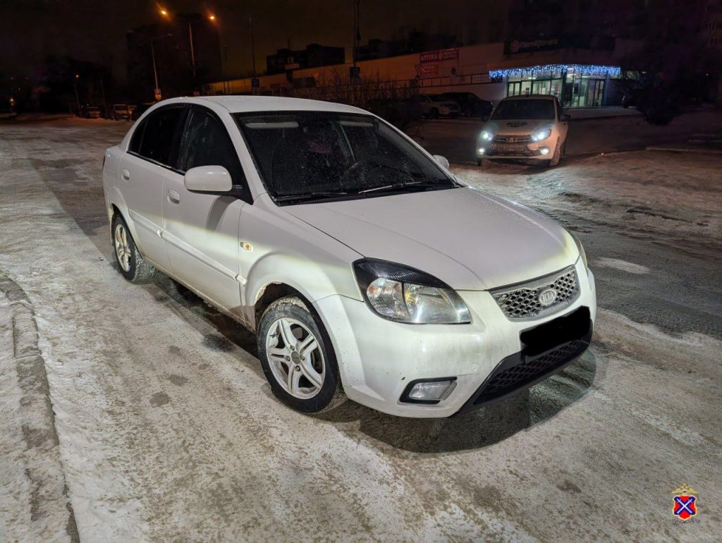 В Волжском задержан нетрезвый угонщик автомобиля Kia Rio