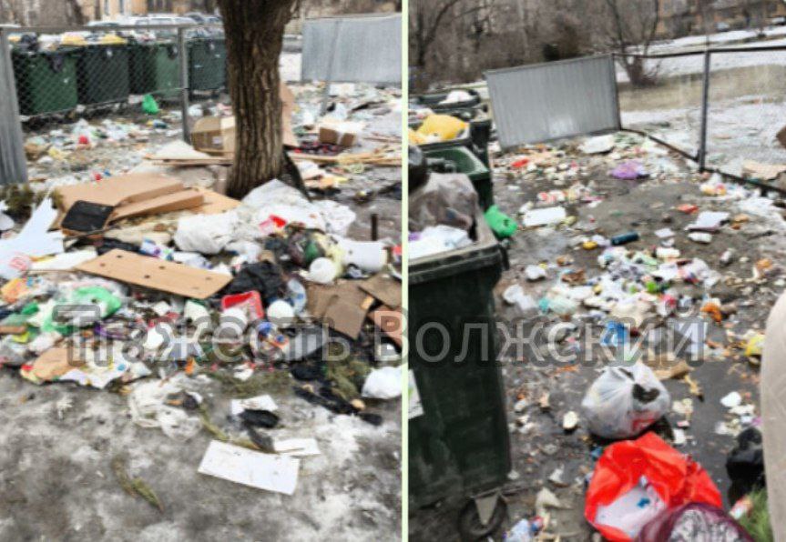 Контейнерная площадка на Советской превратилась в стихийную свалку