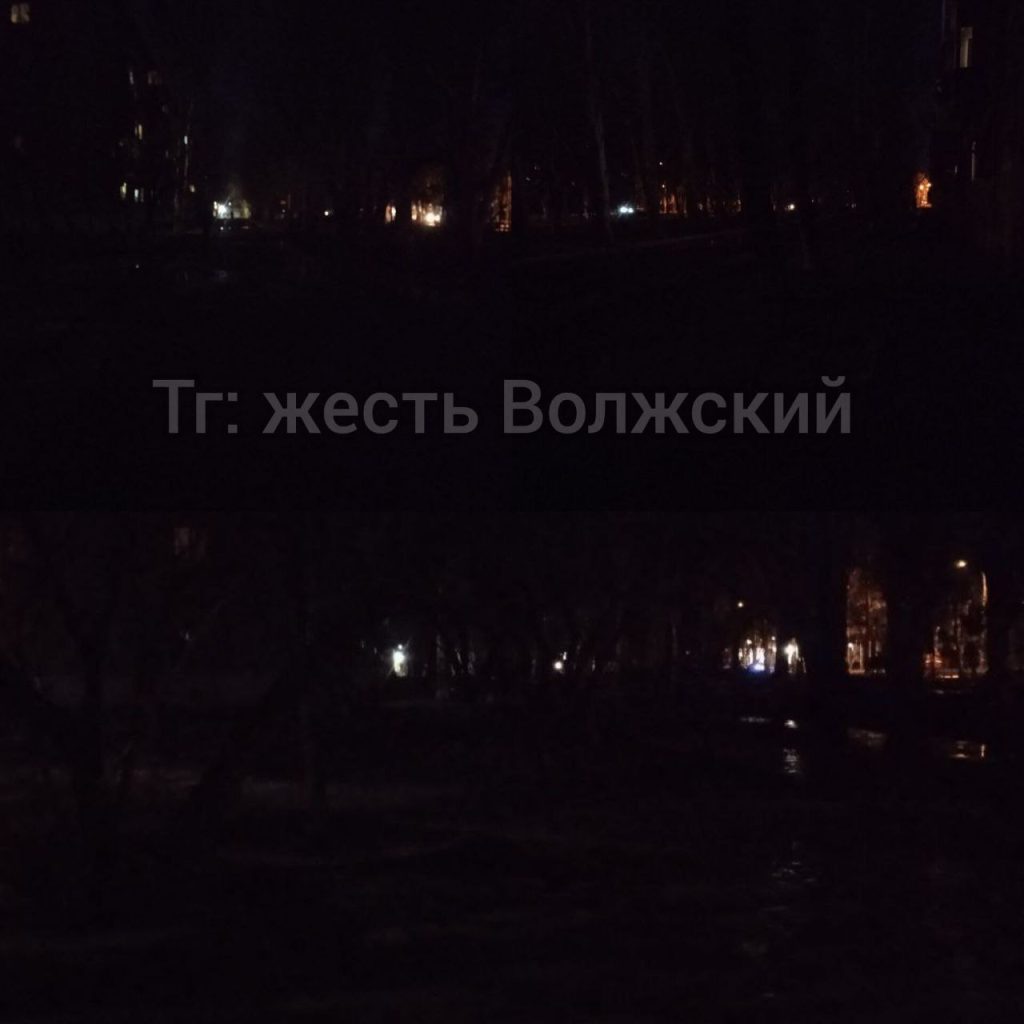 Сквер в Волжском погрузился во тьму: жители жалуются на отсутствие освещения