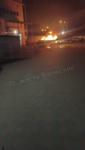 Возгорание мусорного контейнера в районе торгового центра