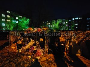 Переполнение мусорных контейнеров на улице Советской, 35