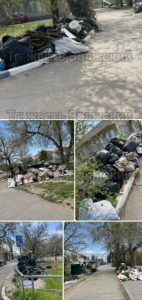 В Волжском на пересечении Большевистской и Смирнова вновь образовалась стихийная свалка