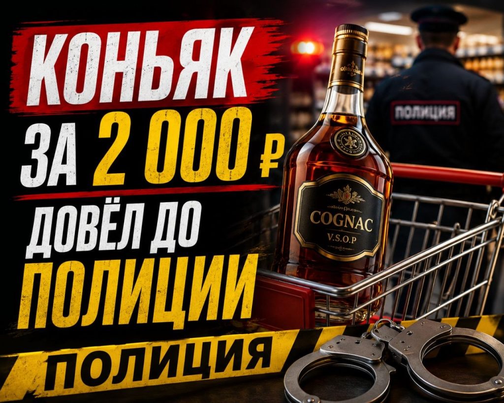 В Волжском мужчина пытался украсть коньяк за 2 тысячи рублей
